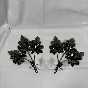 MCM‎ Gold/Brass Leaf Candle Holders